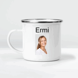 enamel metal mug