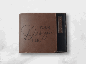 mens wallet, tan & black