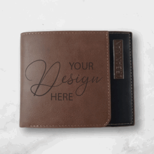 mens wallet, tan & black