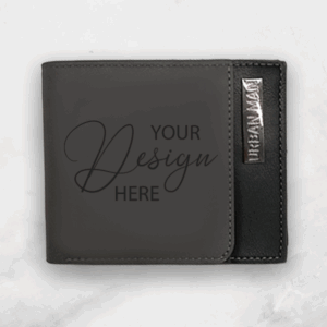 mens wallet, grey & black