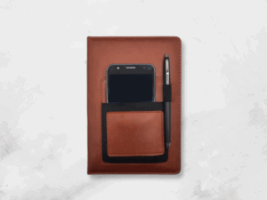 notebook, a5 brown leather