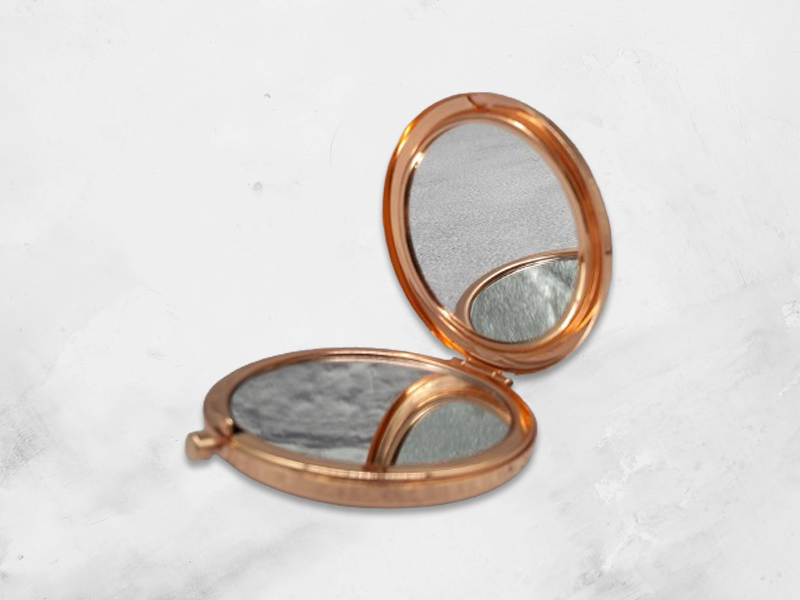 pocket mirror, round rose gold pocket mirror, round rose gold