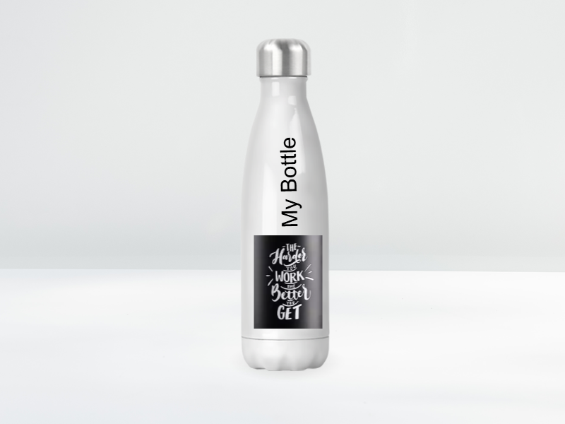 waterbottle, white waterbottle, white