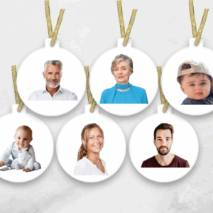 tree ornaments, 6 piece