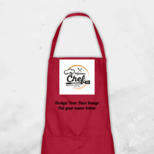 apron red, vinyl print