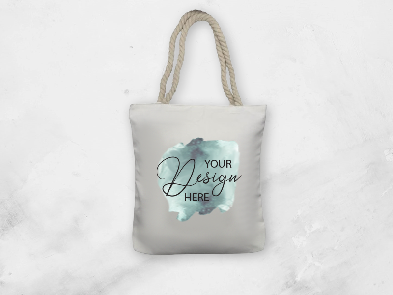 tote bag, rope handle tote bag, rope handle